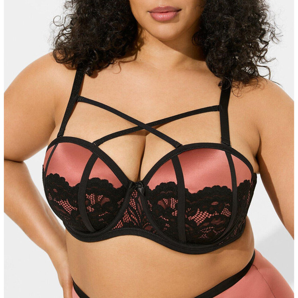 torrid Other - Torrid Curve Bombshell Everyday Strapless Push-Up Bra Withered Rose Pink 42DD